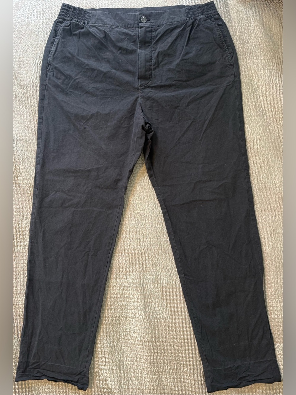 Gucci Mens Charcoal Gray Cotton Pants Size 34 IT 50 Made In Italy Luxury Elastic